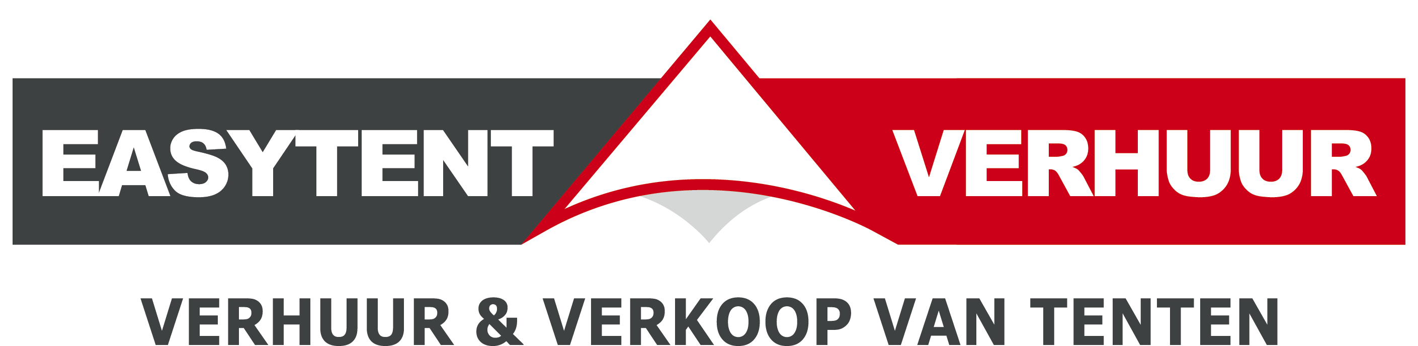Logo-EasyTent - Witte omlijning grijze tekst - Vierkant